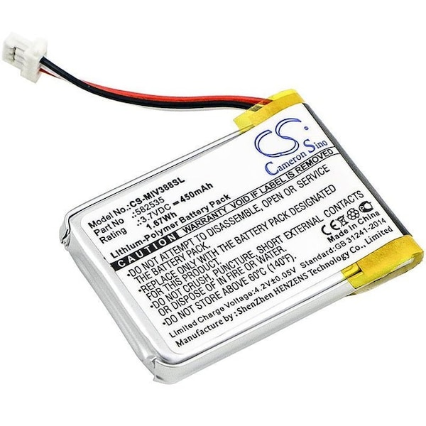 Bsc Preferred HP F210 F300 F310 F500G F520 F520G 450mAh Recorder Replacement Battery CS-MIV388SL.4 - main